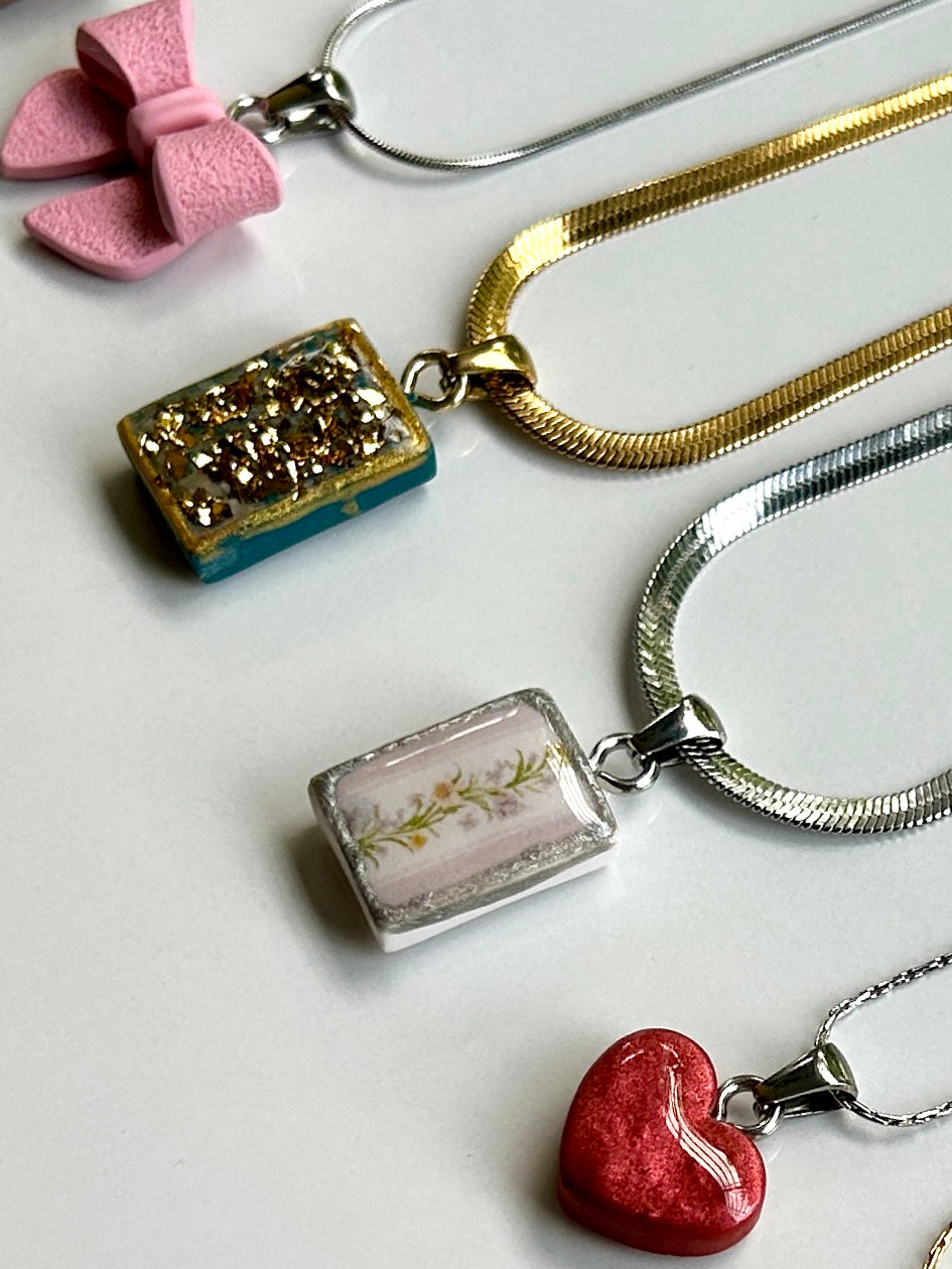 Vintage Block Necklace