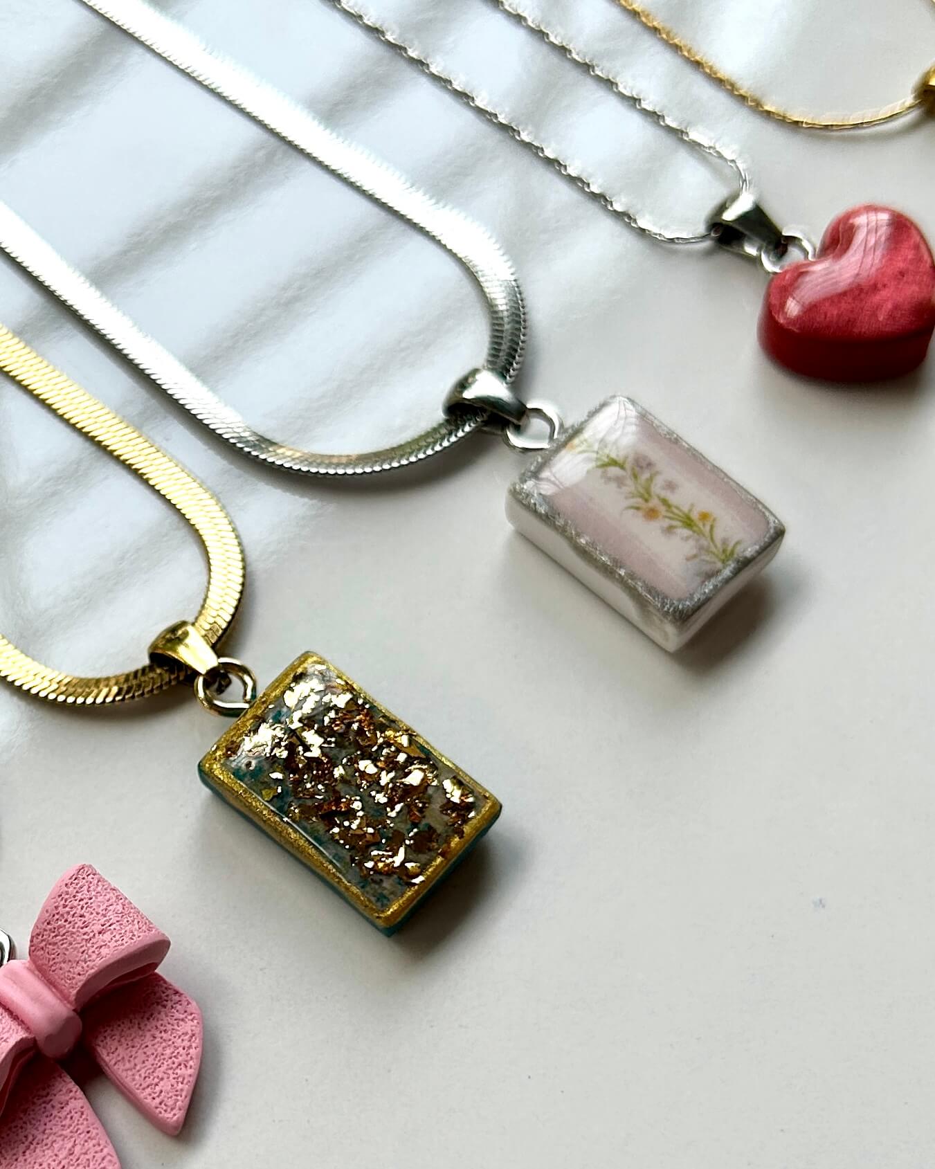 Vintage Block Necklace